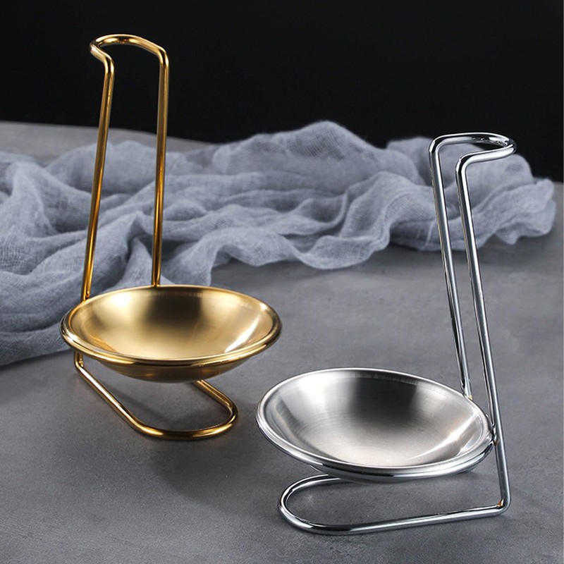Spoon Rest Holder, Vertical Stainless Steel Stew Soup Ladle Holder,