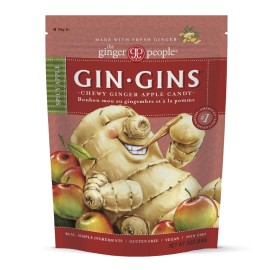 The Ginger People Spicy Apple Ginger Chews 3 OZ Natural Vegan Gluten Free Ginger Candy