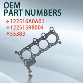 ChawYI 122516A0A01 Cylinder Head Gasket with Head Bolt Kit Fit for Honda Accord 2018-2022 Civic 2016-2021 CR-V 2017-2021, 1.5L L4 Gas DOHC Turbo 16V, Multi-Layered Steel Like 55383 1225159B004