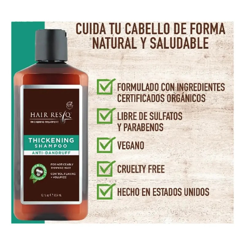 Hair Resq shampoo anticaida cabello normal e fino 355mL