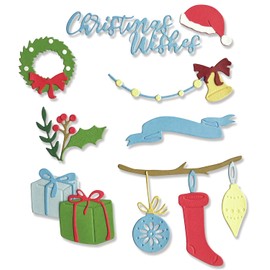 Sizzix Thinlits Die Set 20PK - Christmas Decorations, 664702, multicolor