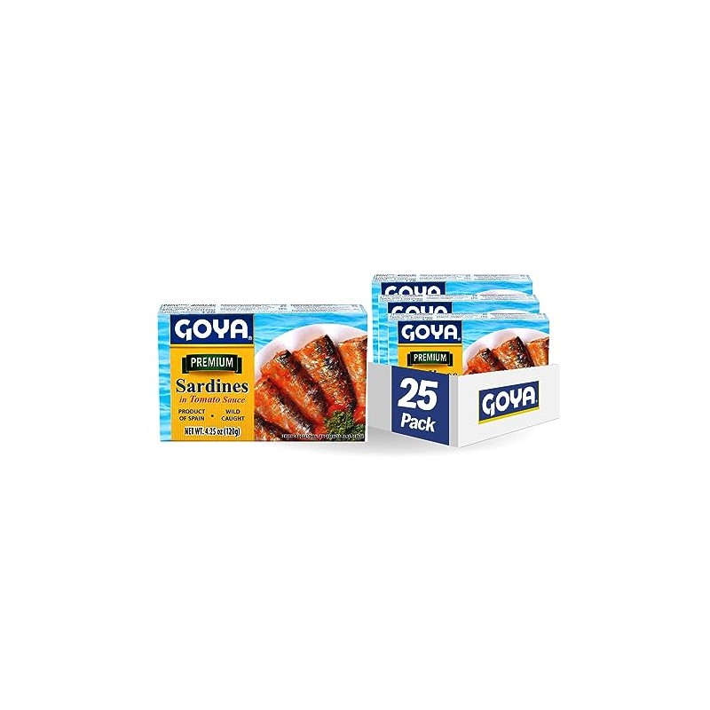 Goya Foods Premium Sardines In Tomato Sauce, 4.25 Ounce (Pack
