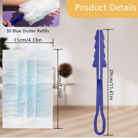 Pack of 30 Dusters, Dust Magnet Trap with 1 Handle, Disposable Household Duster, Cleaning Hair, Duster, Non-Woven for Dust Cobwebs