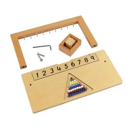 Montessori Hanger for Color Bead Stairs with Beads / Teen Bead Hanger with Beads Preschool Learning Material Montessori Math Material Early Development Toy Montessori Toy for Kids (Color beads hanger)