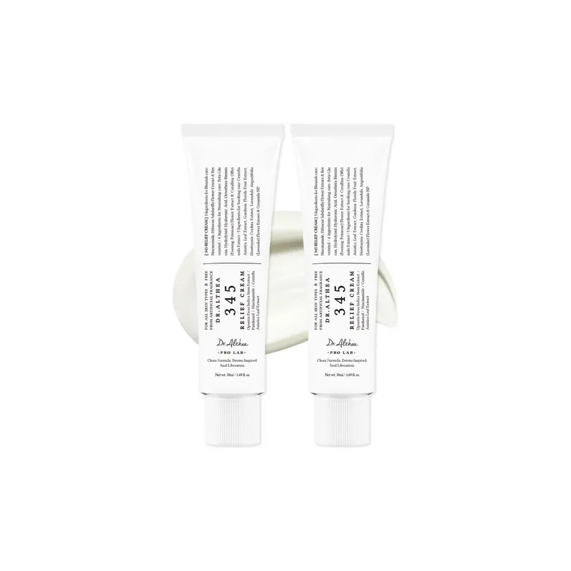 345 Relief Cream, Crema Hidratante Facial Coreana, 345