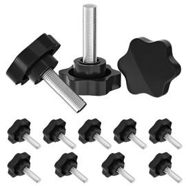 Zasjon Star Grip Screws M8 x 40 mm Star Handle Screws Star Head Screw Clamping Knob Handle Thumb Screw Star Screw Clamping Screw for Machine Tools Furniture Handle Electronic Devices Pack of 12