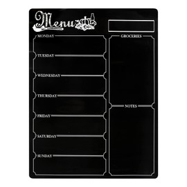 Chalkboard Sheet Magnetic Refrigerator Sticky Menu Board Weekly Planner Home Kitchen Family Weekly Menu Grocery List Vertical Memo Board Week Meal Planner Home Nursery School Canteen Shop Bulletin