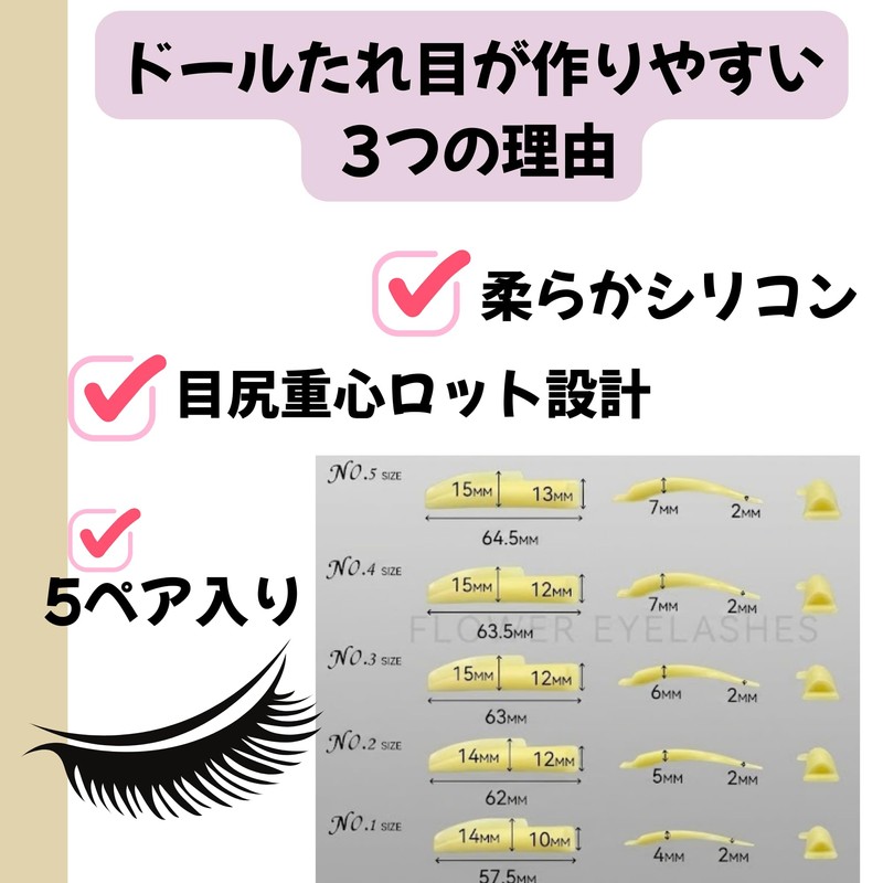 Lucigrey 5 Pairs Self Lots Eyelash Perm with Case