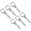 PATIKIL M6x50mm Extended Eye Bolts Pack of 6 304 Stainless