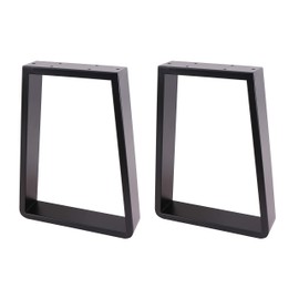 ECLV 2 x 18 Dining Bench Legs,Trapezoid Shaped Heavy Duty Steel Table Legs, Office Table Legs,Coffee Table Legs,Industrial Kitchen Table Legs,Country Style Table Legs,Set of 2,Black