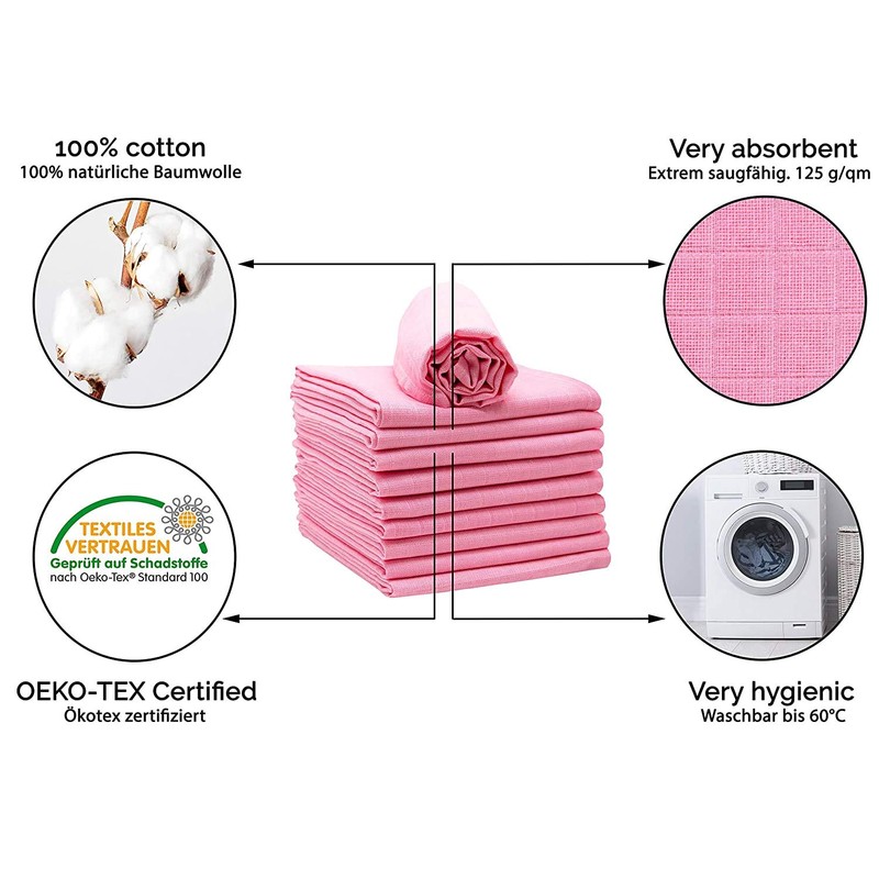 6 x Premium Quality Baby Muslin Squares 100% Cotton, 72