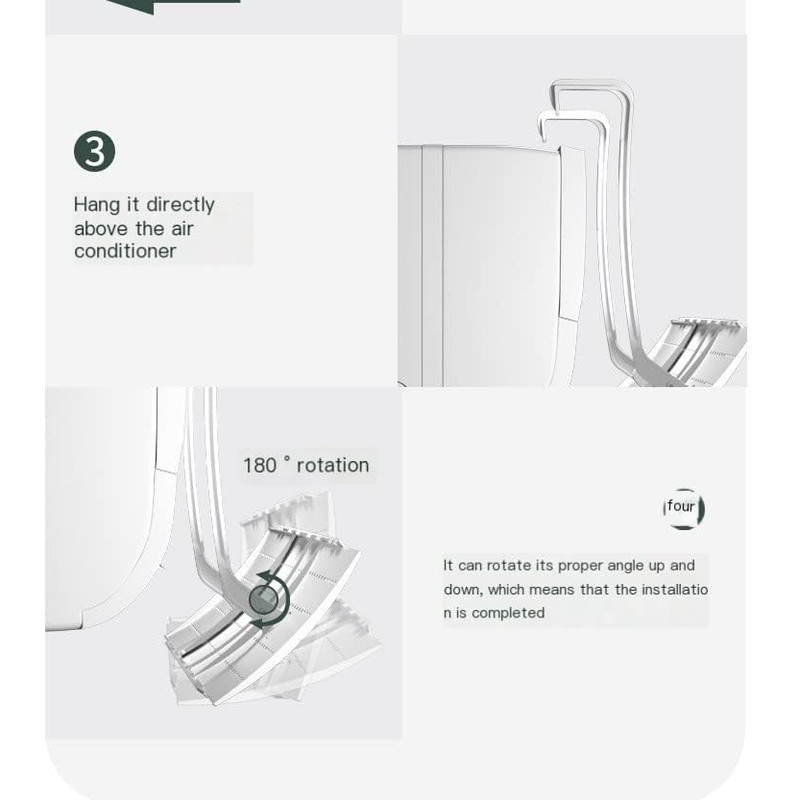 3 In 1 Adjustable Air Conditioner Deflector,Universal Retractable Anti Direct