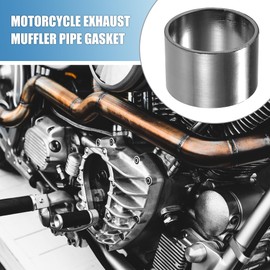 A ABSOPRO Motorcycle Exhaust Pipe Gasket 50mm OD Seal Ring Silencer (Set of 2)