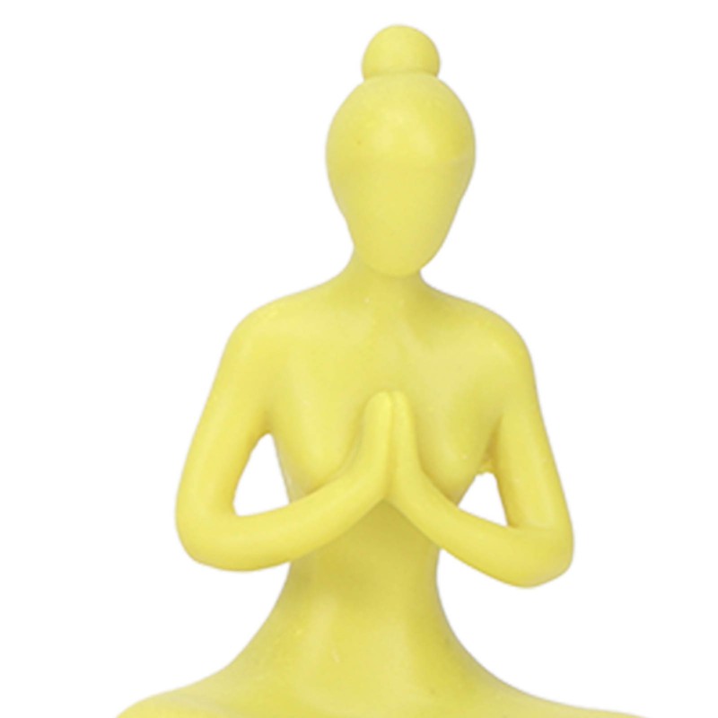5 Pcs Yoga Statue Simple Style Yellow Attractive Decorative Durable