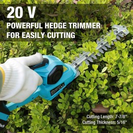 DURATECH 20V Cordless Hedge Trimmer Grass Shears Combo 2-in-1 2.0 Ah Battery NEW