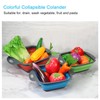 CASA -J Collapsible Colander Set, 2pcs Silicone Square Foldable Strainer