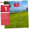 WOONEKY 2Pcs Flags Practical Putting Training Flags with Print for