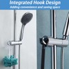YOXITIXOY Adjustable Shower Head Bracket with 2 Hooks, for 16