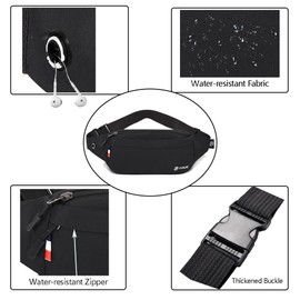 Bum Bag for Ladies Women Men Girls Bumbags Waist Fanny Pack with Headphone Jack and Adjustable Belt for Sport Running Hiking Jogging Gifts for Men Women