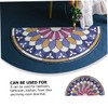 LABRIMP Bathroom Door Mat Skid-Resistant PVC Semicircle Mat Easy to