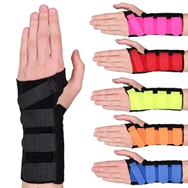 Solace Bracing Cool-Flow Wrist Support (6 Colours) - British Made & NHS Supplied Wrist Brace w/Metal Splint - #1 for Carpal Tunnel, Arthritis, Tendonitis, RSI, Fractures & More - Black - M - Right