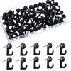 YOUOWO Push Pins Push Pins 50 Pieces Black Pin Hook