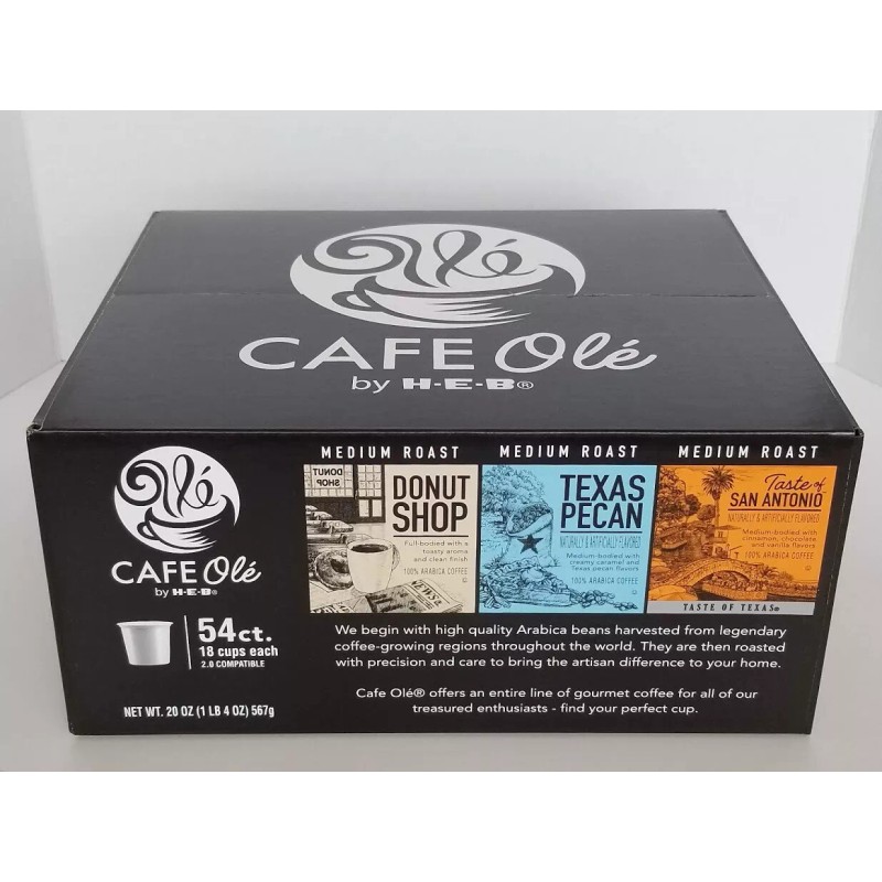 HEB Cafe Ole Coffee Pods San Antonio, Texas Pecan, Donut