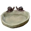 BOLTZE Bird Bath Diameter 21 cm Brown Resin Snails