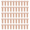 sourcing map 100Pcs Copper Solid Rivets, 1/8" x 25/64" Flat