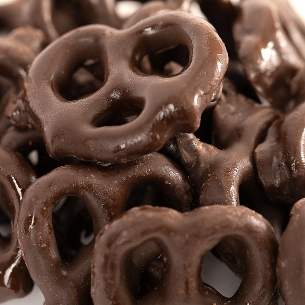 CrazyOutlet Gift Box Gourmet Dark Chocolate Covered Mini Pretzels, 2.5