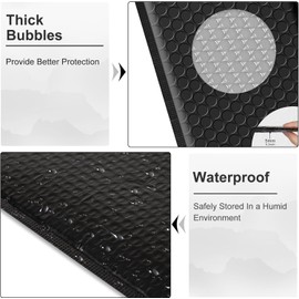 ZHPLIX Poly Bubble Mailers 6x10 100 Pack Usable Size 6x9 Black Waterproof Self Seal Adhesive Shipping Bags, Cushioning Padded Envelopes for Shipping, Mailing,Small Business Supplies.