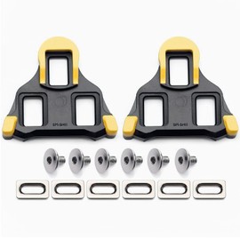 SPD Cleats for Shimano SPD SL (SH11 SH12 SH10), Cycling Pedals Cleats Yellow 6° Float Bike Bicycle Cleat Set for Cycling Shoes