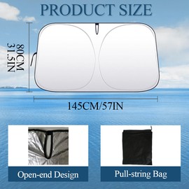 57"×31.5" Car Sun Shade Windshield,Foldable Sun Shade for SUV Front Windshield Car UV & Heat Protection Shield