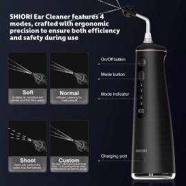 Electric Ear Wax Removal Tool,Water Powered Ear Cleaner, Ear Cleaning Kit 6 Tips