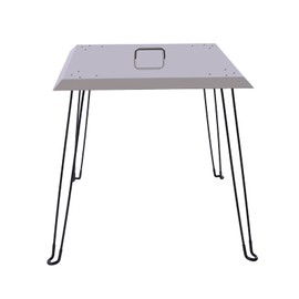 Fire Pit Heat Deflector, 24 x 24 x 24 Inch Stainless Steel Fire Pit Cover, Square Fire Pit Burner Cover 1.5mm Thick to Push Heat Down and Out, Fire Pit Lid with Foldable Legs and Carrying Handle