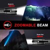HinsGEAR 1 Mode Flashlights 2 Pack, Super Bright Zoomable LED