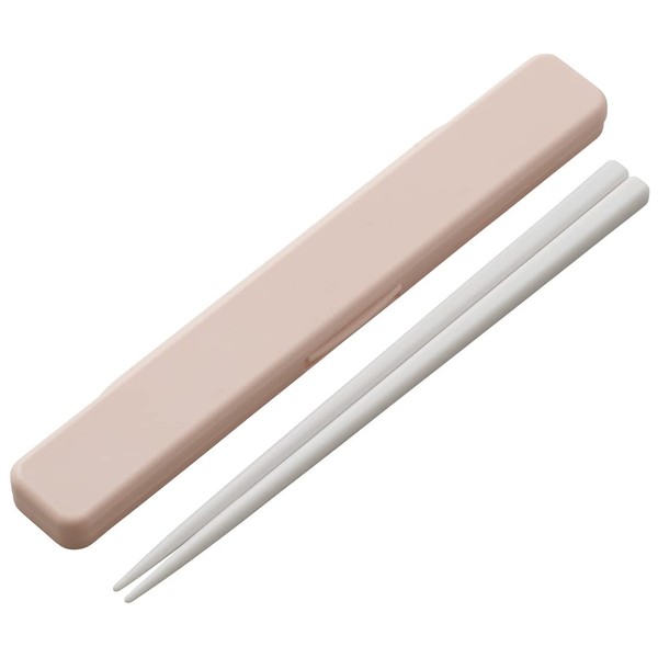 Skater ABC3AG-A Chopsticks & Chopsticks Case Set, 7.1 inches (18 cm), Antibacterial, Dullness, Pink, Made in Japan