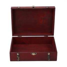 ZJchao Vintage Storage Box, Hand-Made Treasure Decorative Box Old-Fashioned Antique Style Decoration Displays Crafts, Wooden Storage Box Built with Delicate Apperance, for Home, Office Toys, Cosmetic, Books Decorative boxes