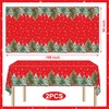 2 Pack Christmas Plastic Tablecloths 54 X 108inch Xmas Tree