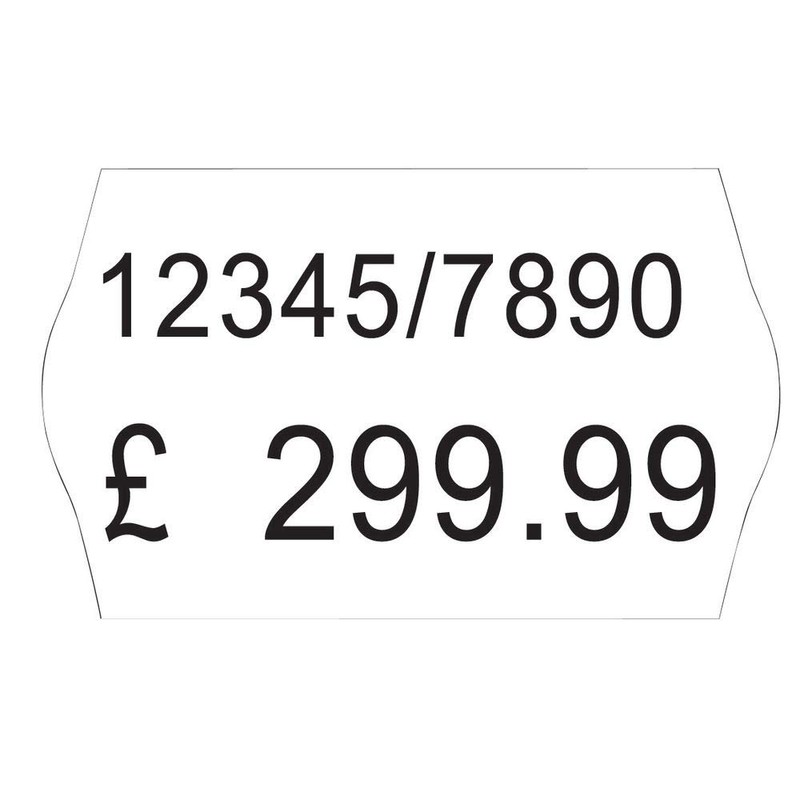 Avery Labels for Labelling Gun 2-Line Permanent White 16x26mm 1200
