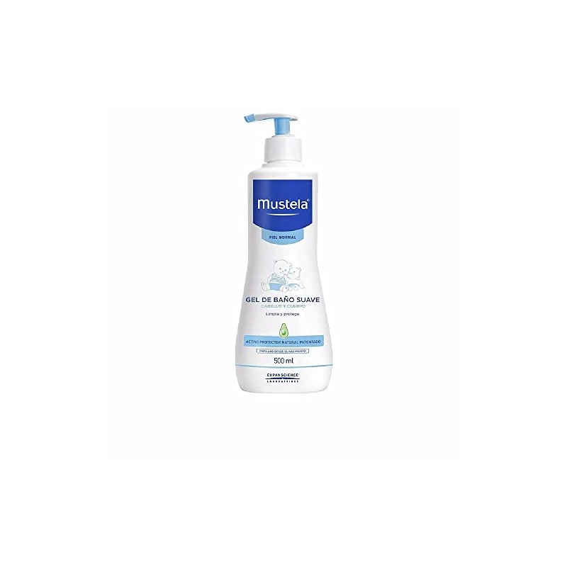 Mustela, Gel de Baño Corporal Suave, Bebés y Niños, 500