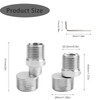 HERKINDNESS S Stainless Steel Connector, Pack of 2 Shower Tap