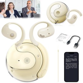 HY-T26 Pro Language Translator, HY-T26 Xpro Headphones,Wireless Bluetooth Audifonos Traductores En Tiempo Real, Supports 75 Languages, HiFi Stereo Sound, Portable Translator Device (White)