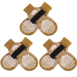 PUPTECK Non-Slip Dog Socks Double Sides Grips for Hardwood Floors Prevents Licking, Dog Shoes for Hot Pavement Traction Control Booties for Senior Dogs, Paw Protector for Small Medium Large Dogs