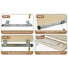 KUMGROT Keyboard Tray Slides 14" Silver Cold Rolled Steel Computer