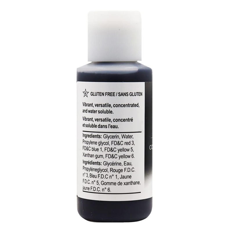 LorAnn Black Liquid Gel Color, 1 ounce squeeze bottle