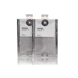 American Metal Filter for GE WB06X10359, RHF0503 Microwave Grease Filter, 5-1/16" x 7-5/8" x 3/32", Pack of 2