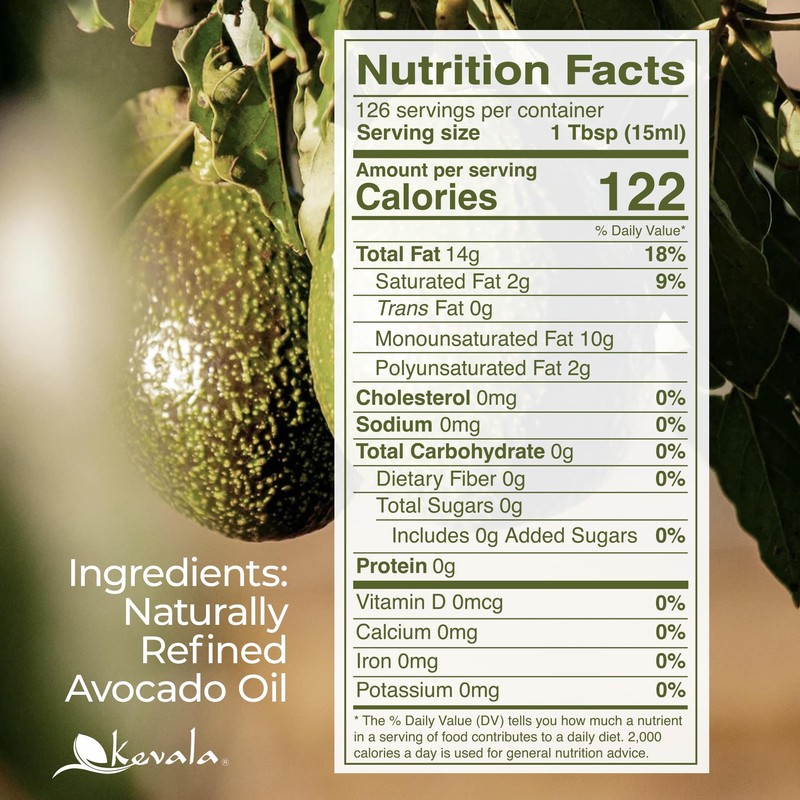 Kevala Avocado Oil – Cold Pressed | Non‑GMO Project Verified
