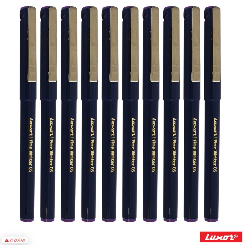 Write05 Fineliner Pens, VIOLET, 0.5mm Ultra Fine Tip, Pack of