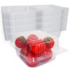 WAQIAGO 200 PCS 5x5 Inch Plastic Clamshell Take Out Tray,Disposable